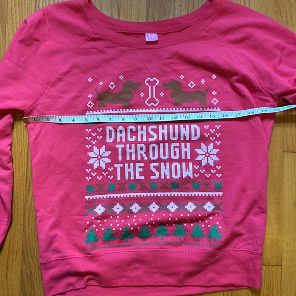 “Dachshund through the snow” funny Christmas/winter sweater - Picture 4 of 6